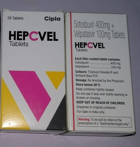 हेपवेल टैबलेट सामग्री: सोफोसबुवीर (400Mg) + वेलपटासवीर (100Mg)