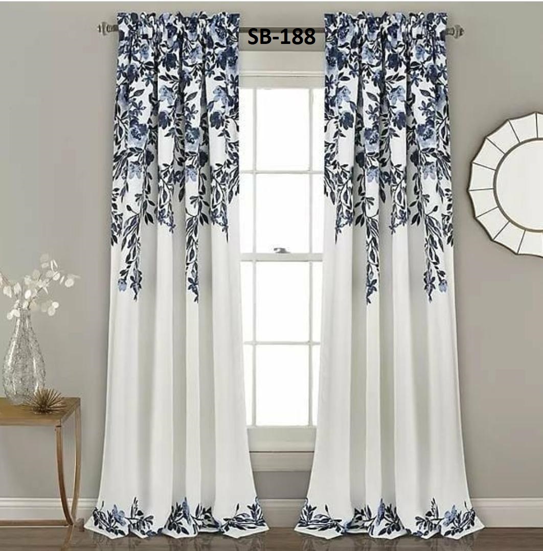 Blackout Digital Print Curtains - Polyester, All Sizes Available, Multi Color, 48 Inch Width