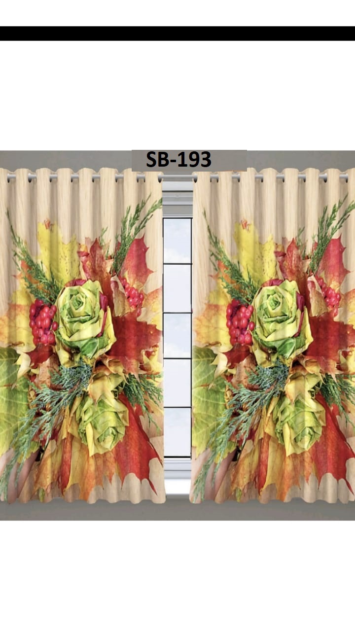 Blackout Digital Print Curtains - Polyester Material, 48 Inch Width , Available In Multi Colors, All Sizes.