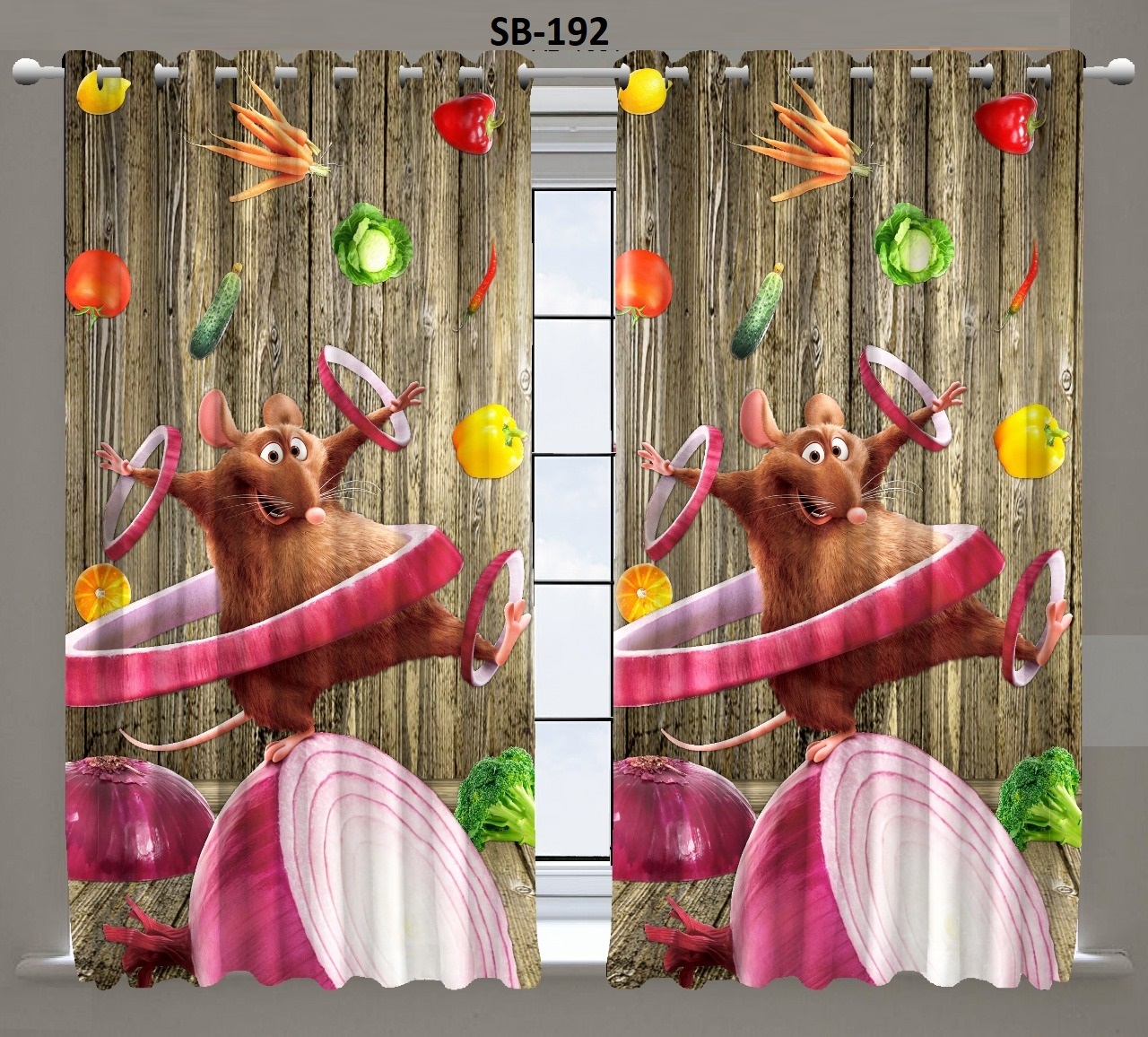 Blackout Digital Print Curtains - Polyester Material, 48 Inch Width , Available In Multi Colors, All Sizes.