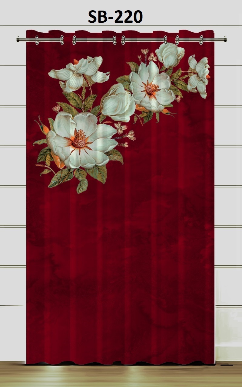 Blackout Digital Print Curtains - Polyester, All Sizes Available, Multi-color Design, 48 Inches Wide