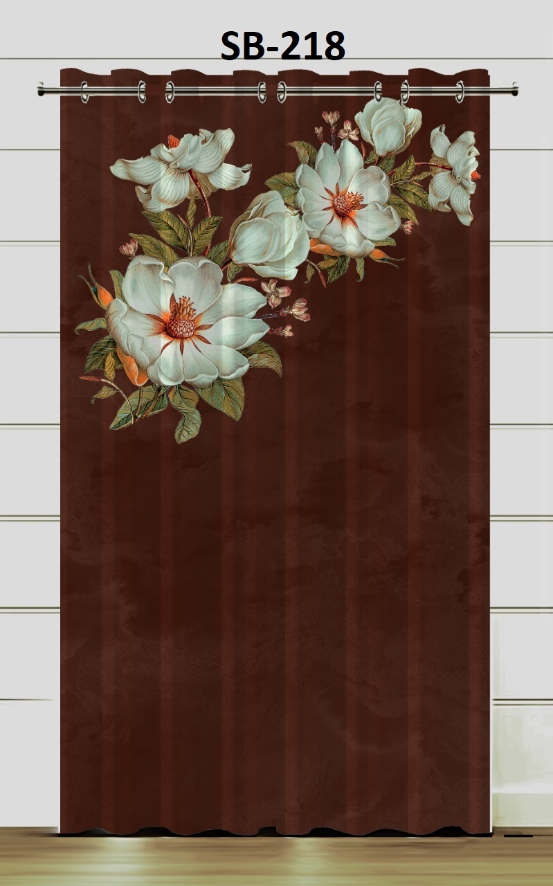 Blackout Digital Print Curtains - Polyester, All Sizes Available, Multi-color Design, 48 Inches Wide