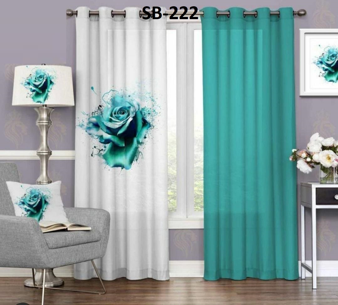 Blackout Digital Print Curtains - Polyester, All Sizes Available | 48-inch Width, Multi-color संग्रহ