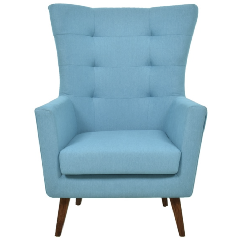 Handmade Blue Wing Chair