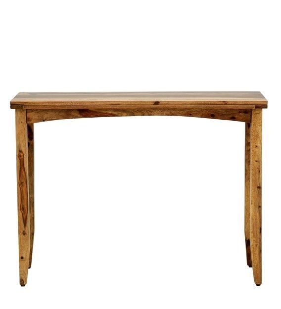 Handmade Console Table In Rustic Teak Finish.