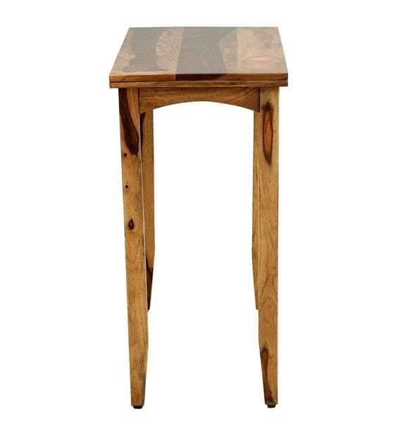 Handmade Console Table In Rustic Teak Finish.