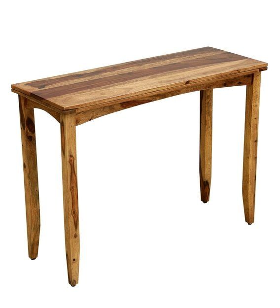 Handmade Console Table In Rustic Teak Finish.