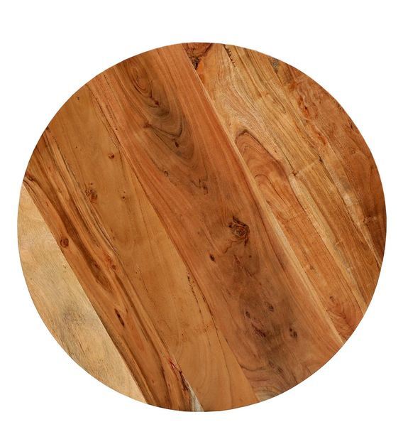 Round Nesting Table - Solid Rosewood, 28x28x19 Inches, Natural Finish | Handmade Artwork, No Assembly Required, Indoor Furniture