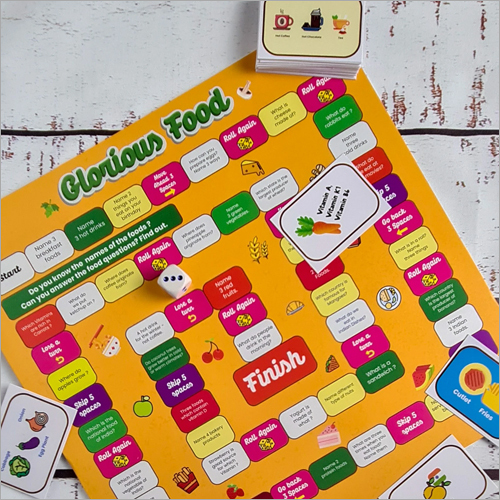 Glorious Food Board Games - Cardboard, Square Shape | Multicolor, Fun Playing Games For Children