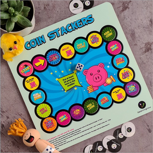 Multicolor Coin Stacker Board Game
