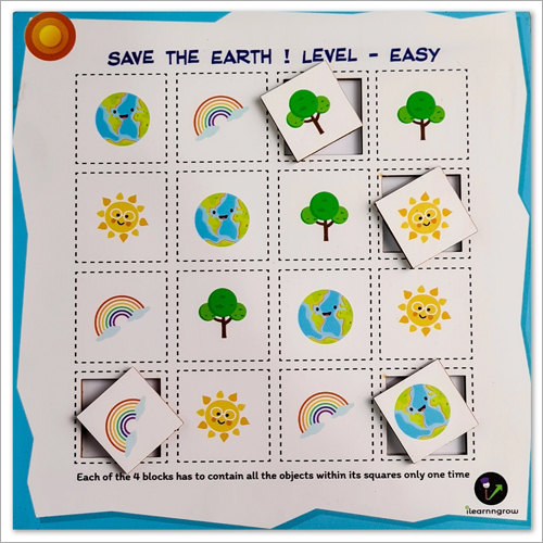Multicolor Save The Earth Sudoku - Easy Level
