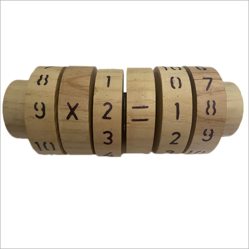 Brown Maths Calculator Wooden Toys