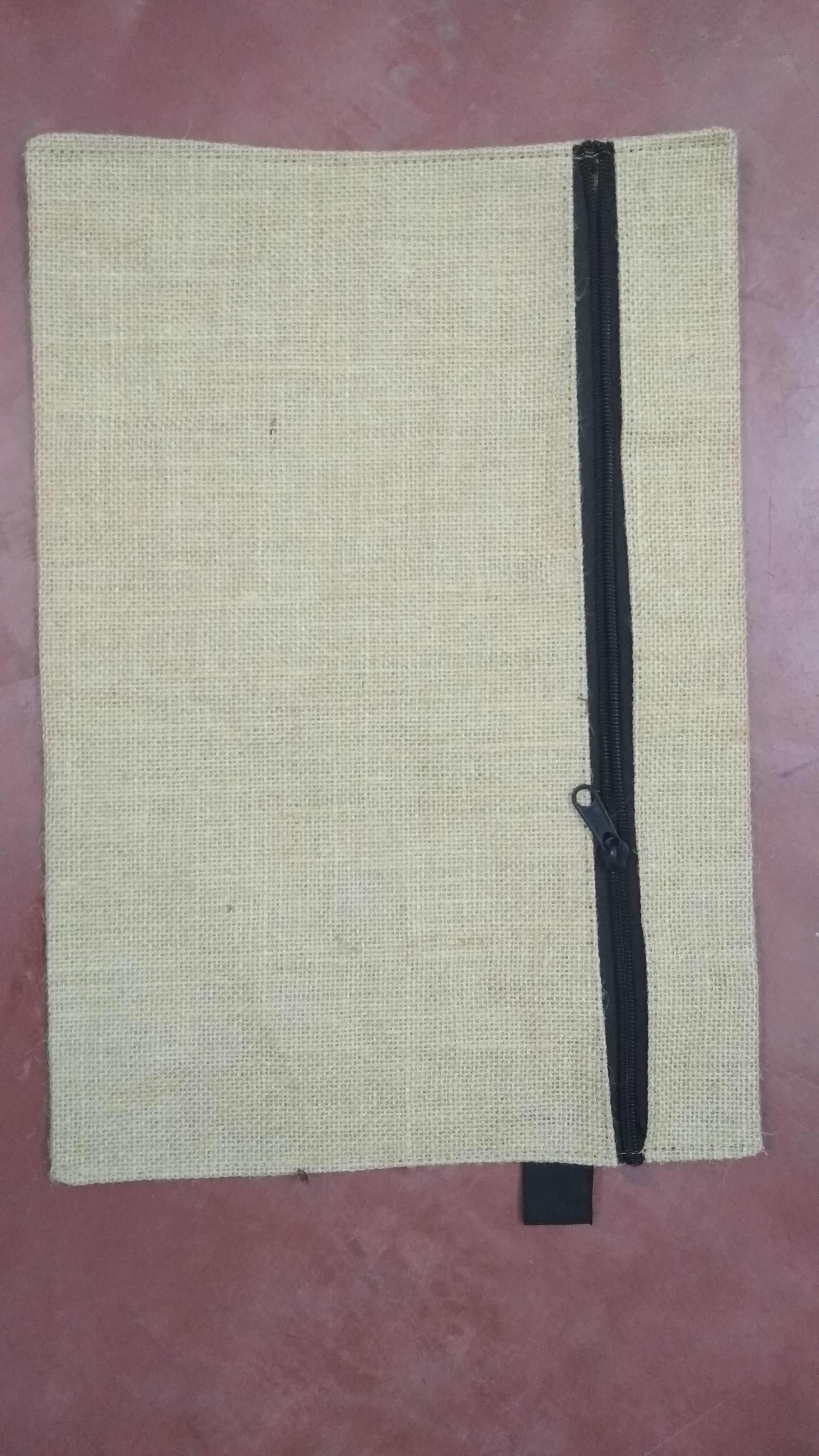 Jute Zipper Bag - 27x39 Cm, Natural Color, Plain Pattern | Eco Friendly, Biodegradable, Customized Size, Design, Color, Logo Options