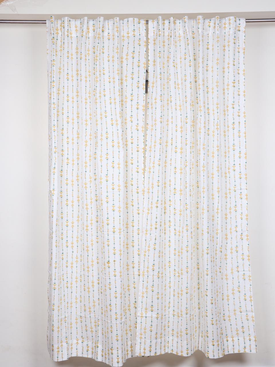 Multi Cotton Hand Block Printed Jaipuri Curtains