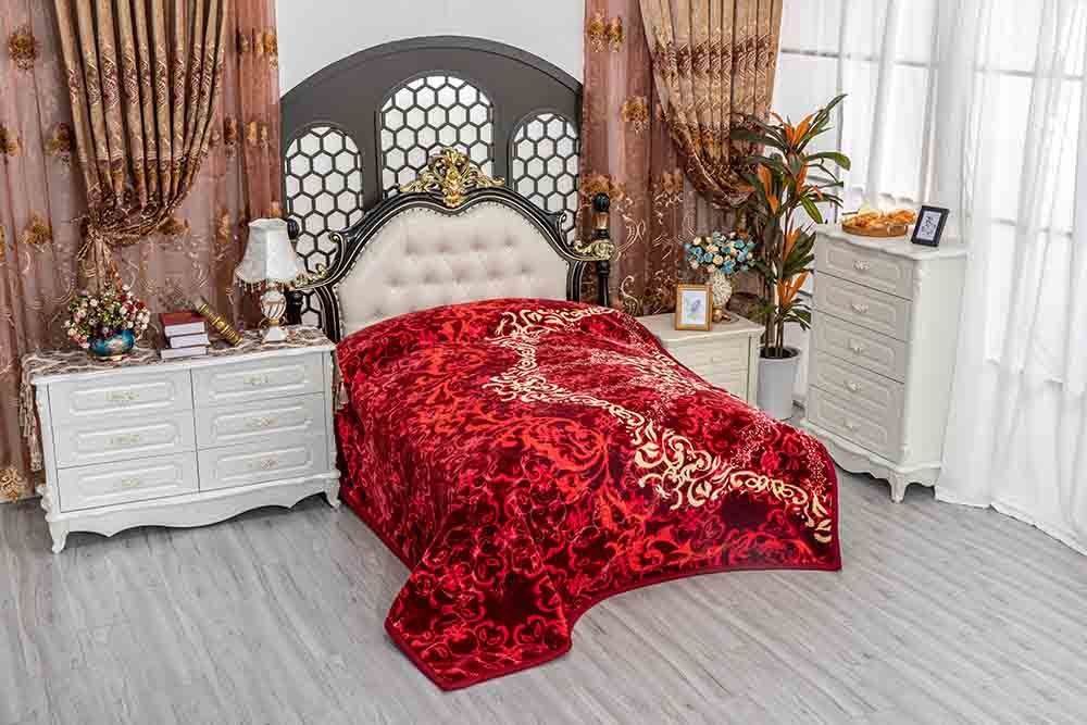 Raschel Blanket - 100% Polyester, King Size 220x240 Cm, Multi Color | Reversible Design, Printed Pattern, Over-locking Edge, Ideal For Home And Hotel Use