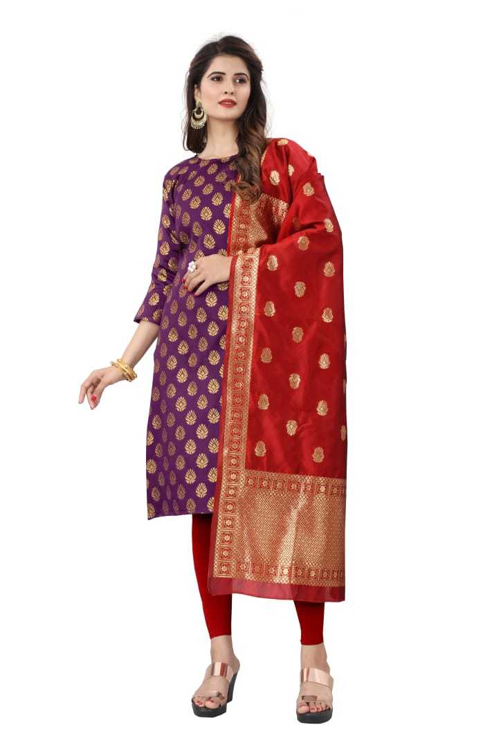 Jacquard Banwery Fashion Launching New Concept Of Kurti With Dupatta