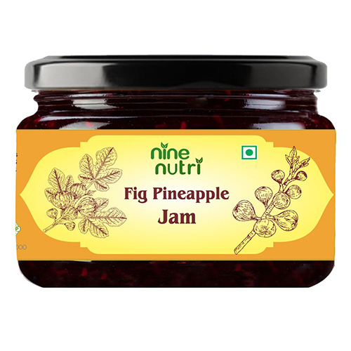 Fig Pineapple Jam - 9 Months Shelf Life, Sweet and Slightly Sour Flavor | Nutritious Spread for Breakfast Breads, Cookies, and Cakes