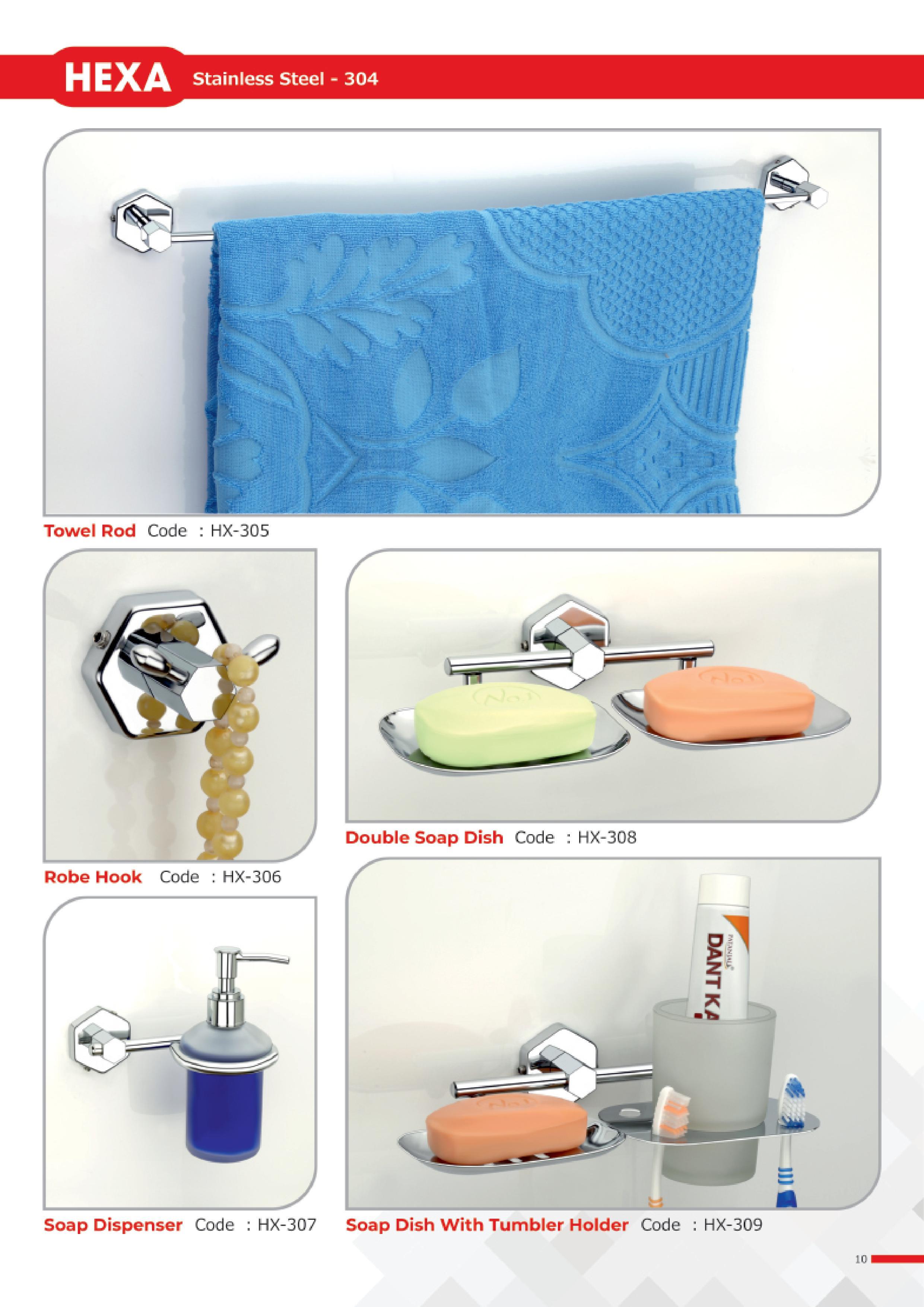 Stainless Steel Hexa Bath Set Ss (304)