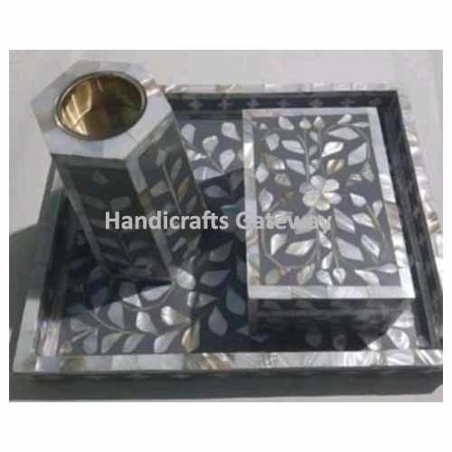 घर की सजावट के लिए ब्लैक मदर ऑफ़ पर्ल बख़ूर सेट साइज़: क्रेता के अनुरोध के अनुसार