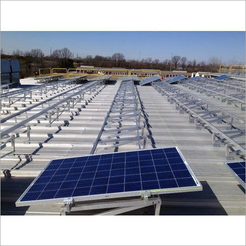 Roof Top Solar Panel Mounting Structure - Stainless Steel, 1.8 to 6 mm Thickness | Wind Resistant, Up to 50 Kgs Loading Capacity, HDG Coating