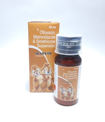Ofloxacin, Metronidazole, Simethicone Suspension - 50mg, 120mg, 10mg | Effective Antibacterial And Anti-flatulent Combination