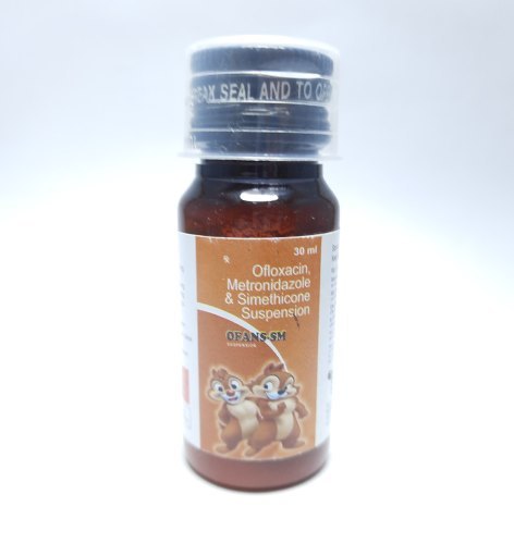 Ofloxacin, Metronidazole, Simethicone Suspension - 50mg, 120mg, 10mg | Effective Antibacterial And Anti-flatulent Combination