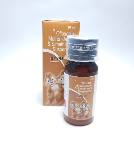 Ofloxacin, Metronidazole, Simethicone Suspension - 50mg, 120mg, 10mg | Effective Antibacterial And Anti-flatulent Combination