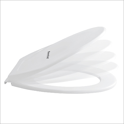 Ultra Toilet Seat Cover - Standard Size, Oval Shape | Glossy White Finish with Soft Close Feature