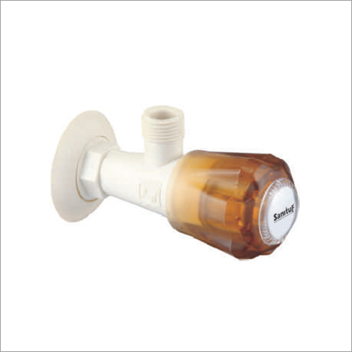 Poshware Plastic Angle Cock - Color: White