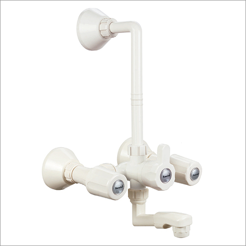 Wall Mixer with L Bend - Standard Size, Glossy White Finish | Elegant Design and Durability