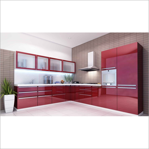 L Shape Modular Kitchen Counter Top Size: As Per Requirement
