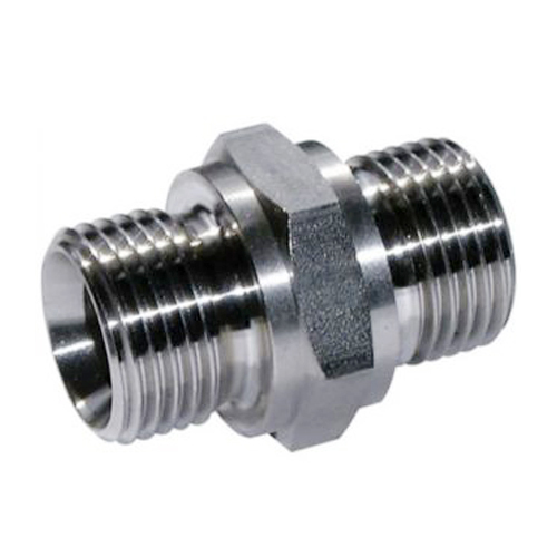 Ms Hex Nipple - Mild Steel, Variant Sizes In Mm, Silver Color, Galvanized Surface Treatment | Ideal For Machining With 1 Ton/day Capacity