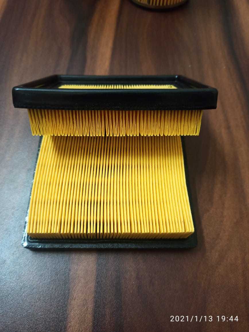 Air Filter - Paper & Pu Material, Yellow And Black Color | Best Efficiency For Hero Super Splendor Bs-6 2 Wheeler
