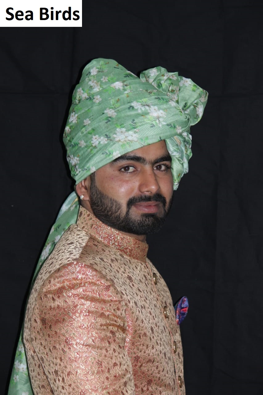 Digital Print Safa - Chanderi Fabric, 30 Inch Width , Multi-color Print Design, Custom Sizes Available