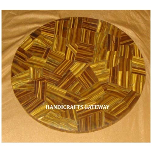 निर्यातक प्राकृतिक गोल्डन टाइगर आई टेबल टॉप ग्रेड: पहला