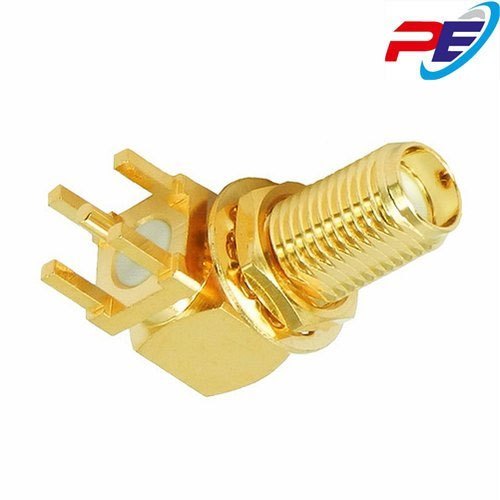 Sma Female Panel Mounting Connector - Color: Golden