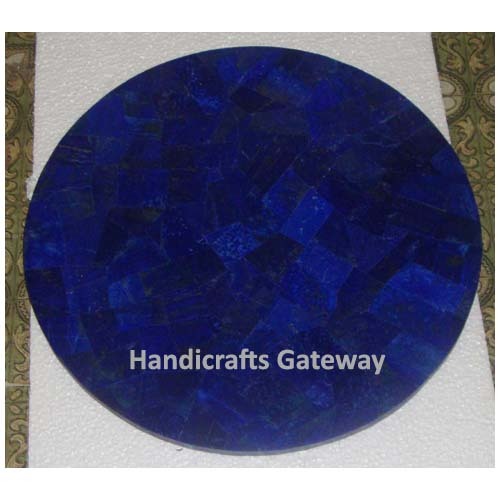 प्राकृतिक नीला अर्ध कीमती स्टोन लैपिस लाजुली टेबल टॉप ग्रेड: पहला