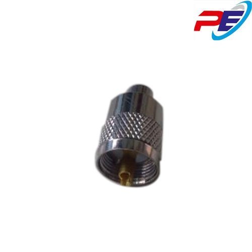 UHF Connector Rg 59 - Brass, Standard Size, Silver Nickel Plated, 2A Current Rating, 50-75 Ohm Impedance, 220 V Voltage, 0-300MHz Frequency | Warranty Included