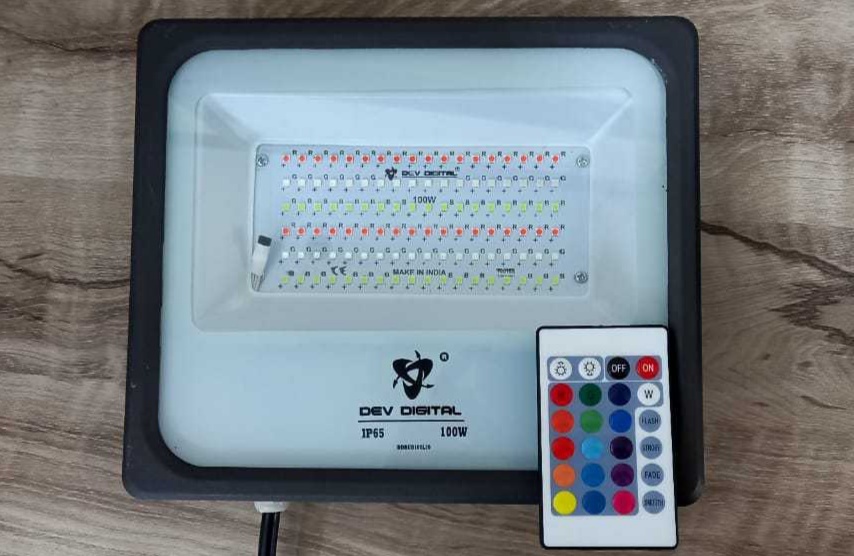 Led Flood Light - 100w Die Cast Aluminum Ip66 Rated Rgb Color Spectrum | 50000 Hour Lifespan 120 Degree Beam Angle >90% Electrical Efficiency
