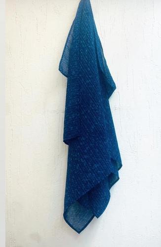 डेनिम लाइट ब्लू फैंसी स्कार्फ जॉर्जेट