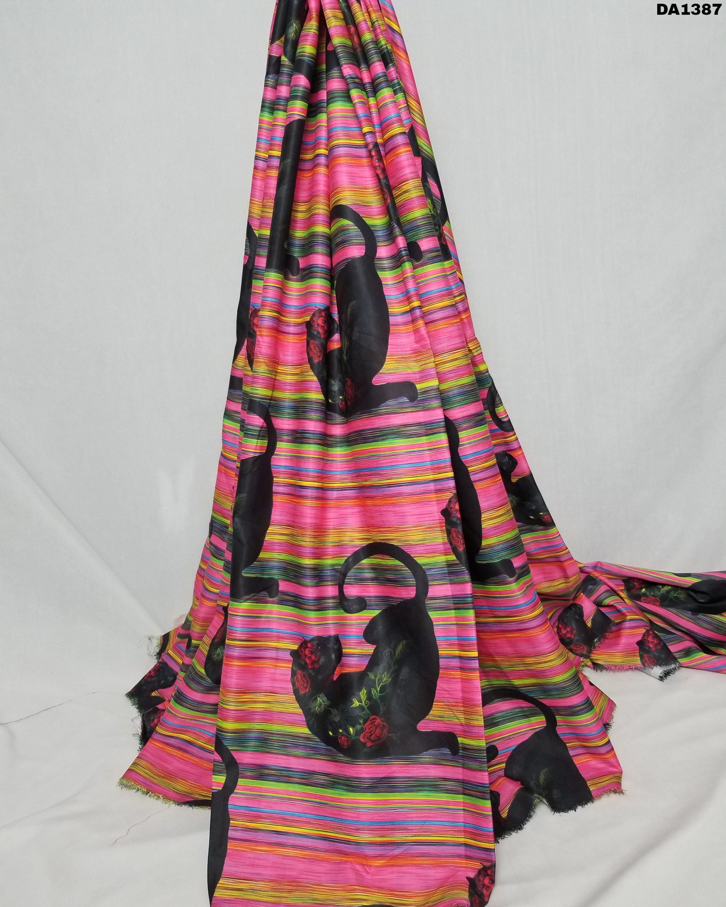 Washable Digital Prints Mini Micro Silk Fabric