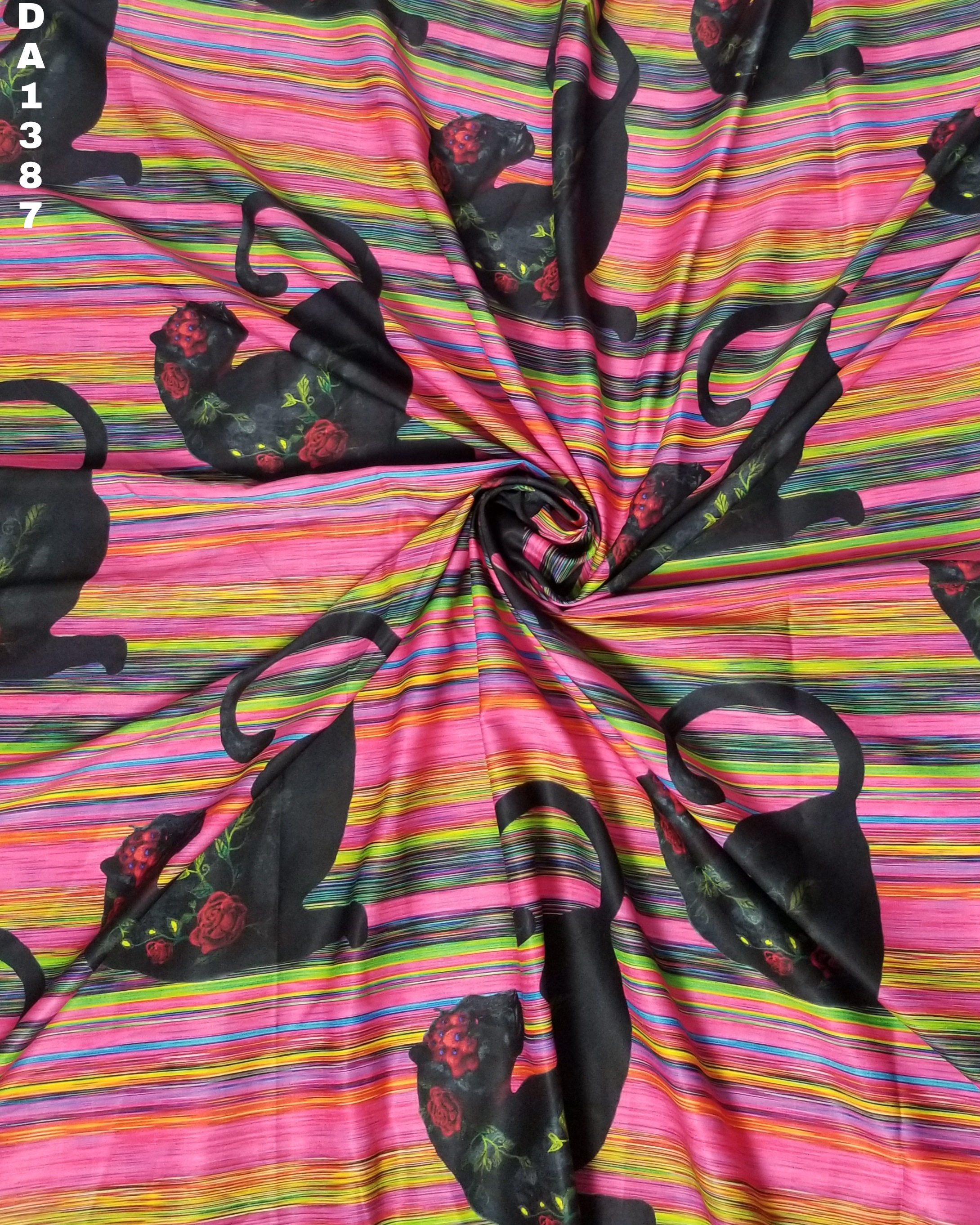 Washable Digital Prints Mini Micro Silk Fabric