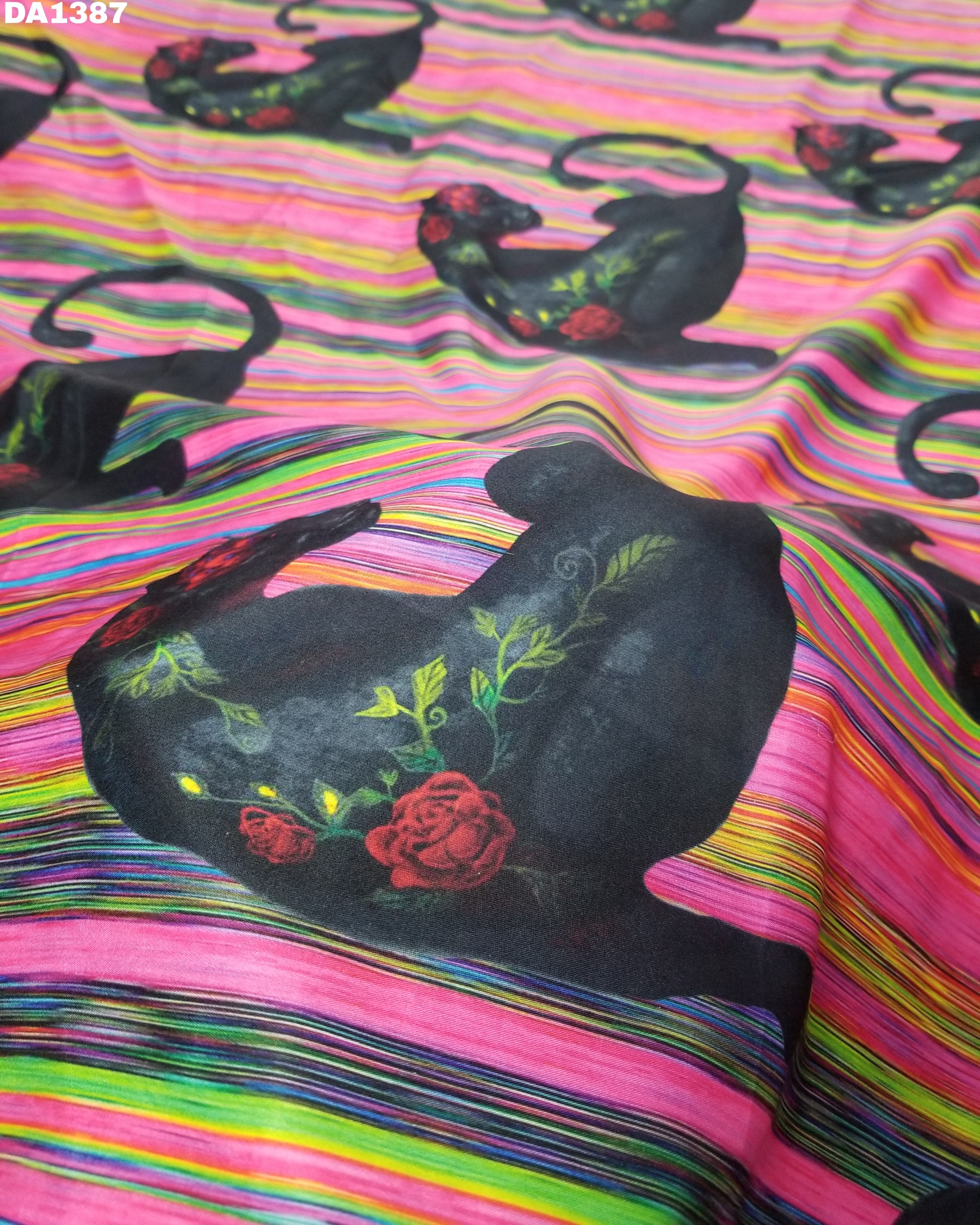 Washable Digital Prints Mini Micro Silk Fabric
