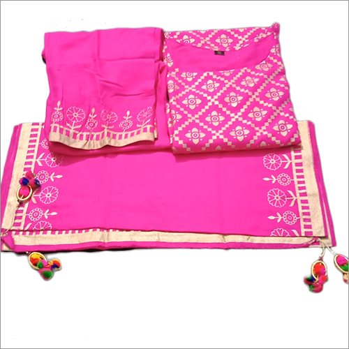 Ladies Printed Kurti With Pant And Printed Dupatta - Size L, M, XL, XXL | Casual Wear, Washable, Suitable for Summer, Rainy, Spring, Winter