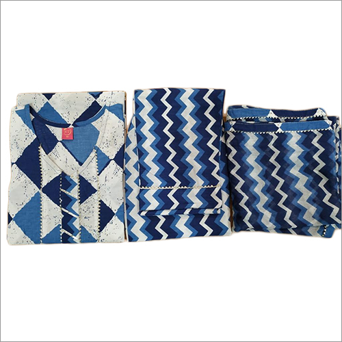 Washable Ladies Cotton Kurti With Pant And Dupatta