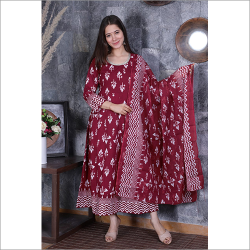 Washable Ladies Cotton Kurti With Pant And Dupatta