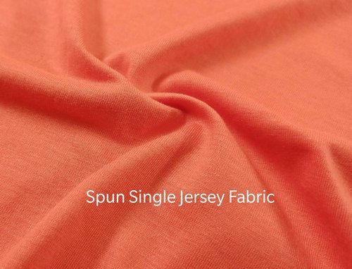 Spun Single Jersey Knitted Fabric - 100% Spun Polyester, 42" Tubular | Exceptionally Soft, Quick Dry, Washable, Available in Solid Shades and Melanges
