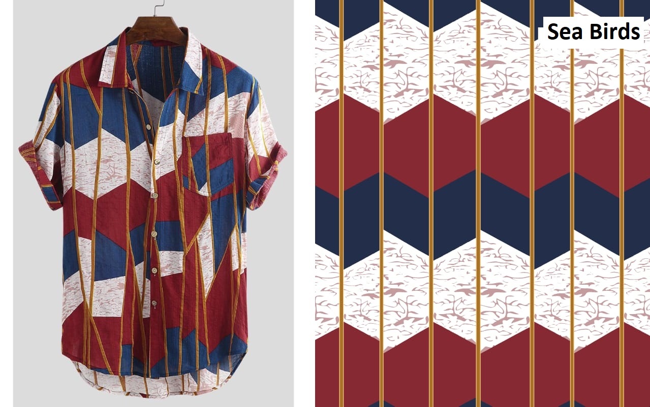 Dull Satin Shirting Fabric - Polyester Material, 58 Inch Width | Multi-color Digital Print, Ideal For Shirt Making