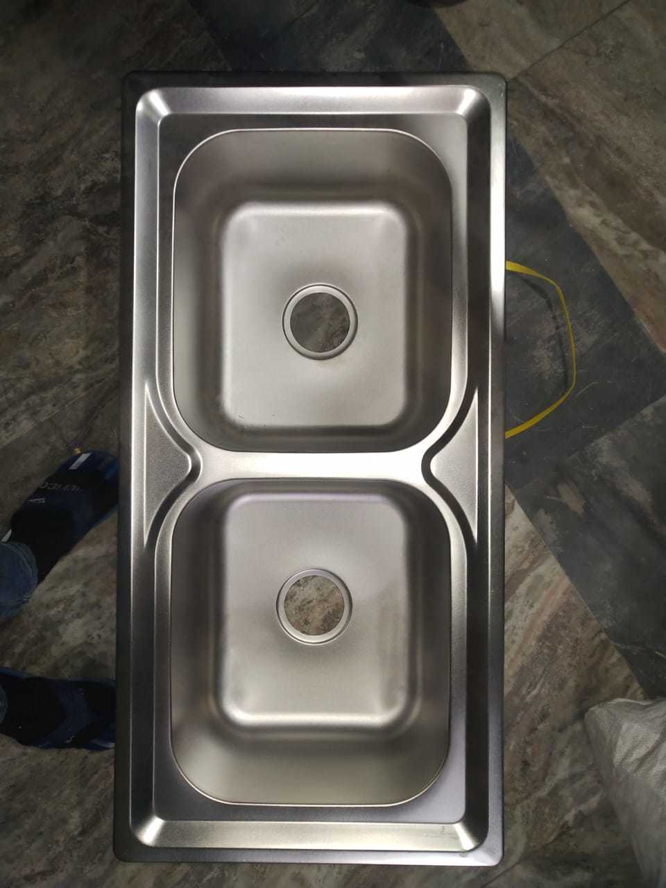 Rust Free And Long Life. 45x20 Double Bowl Machine Made
