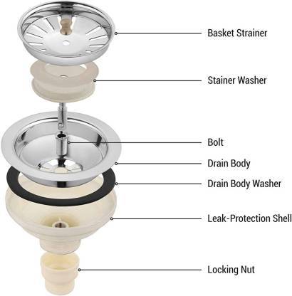 Cream Flower Lite Sink Coupling.
